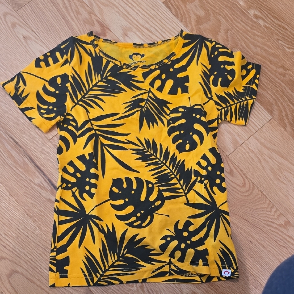 Vacation Ready - Appaman Yellow and Black Leaf Print Kids Shirt